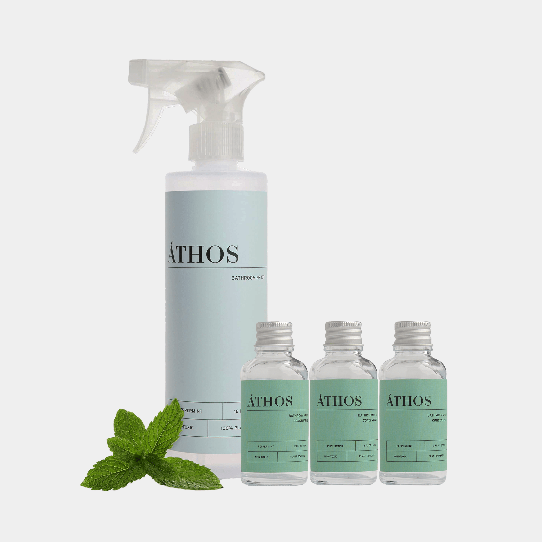 PlantBased Bathroom Bundle Purely Peppermint ÁTHOS
